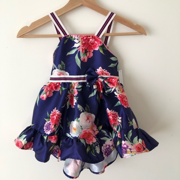 TAHARI Girls floral dress 2T Spring Formal Wedding Easter Church dress NEW - Picture 15 of 16